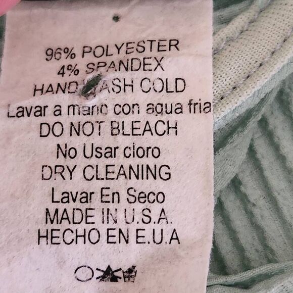 Vintage Carolina maxi dress green floral Embellished keyhole cutout bell Large - Picture 8 of 9